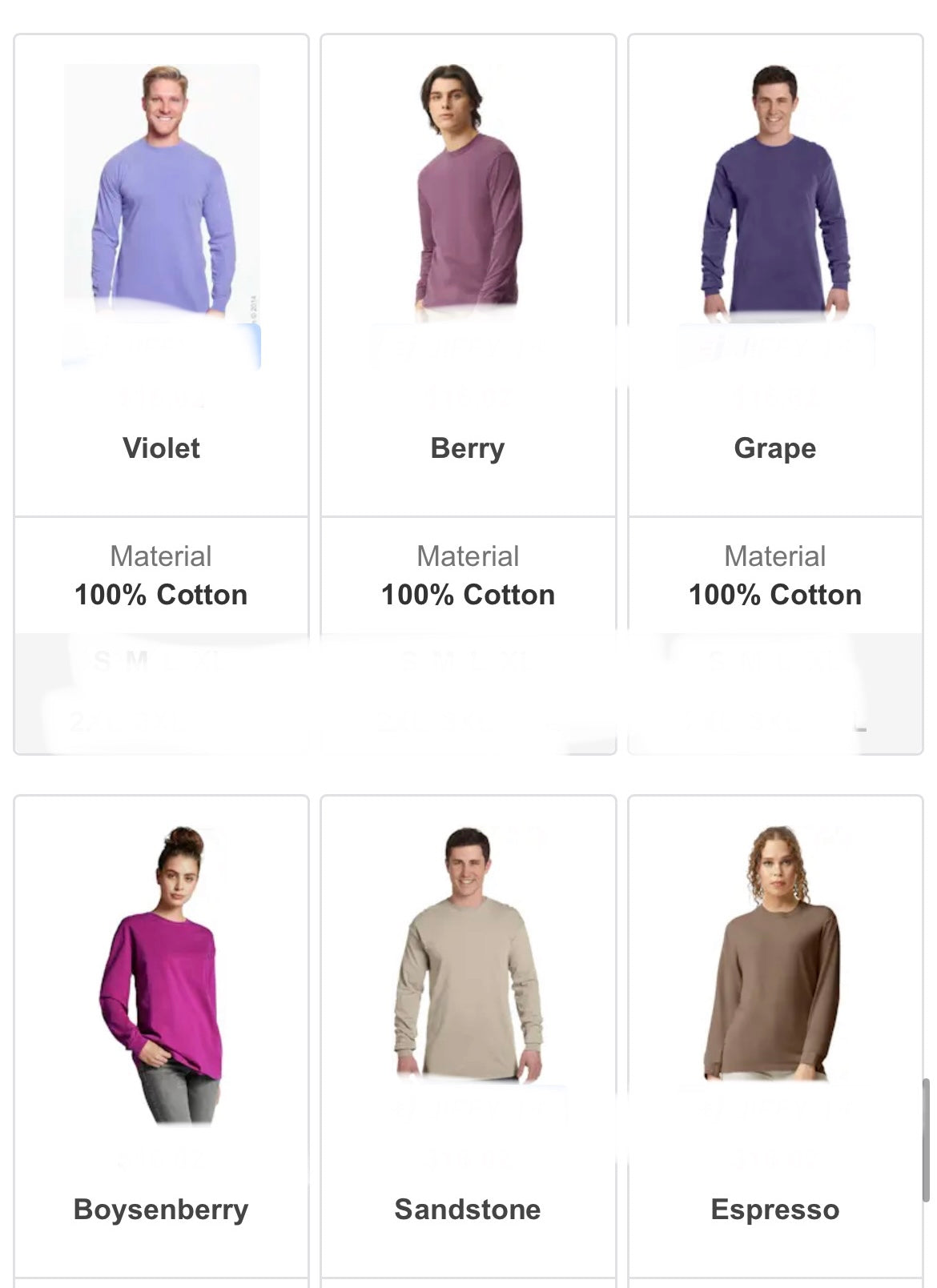 Comfort color long sleeve