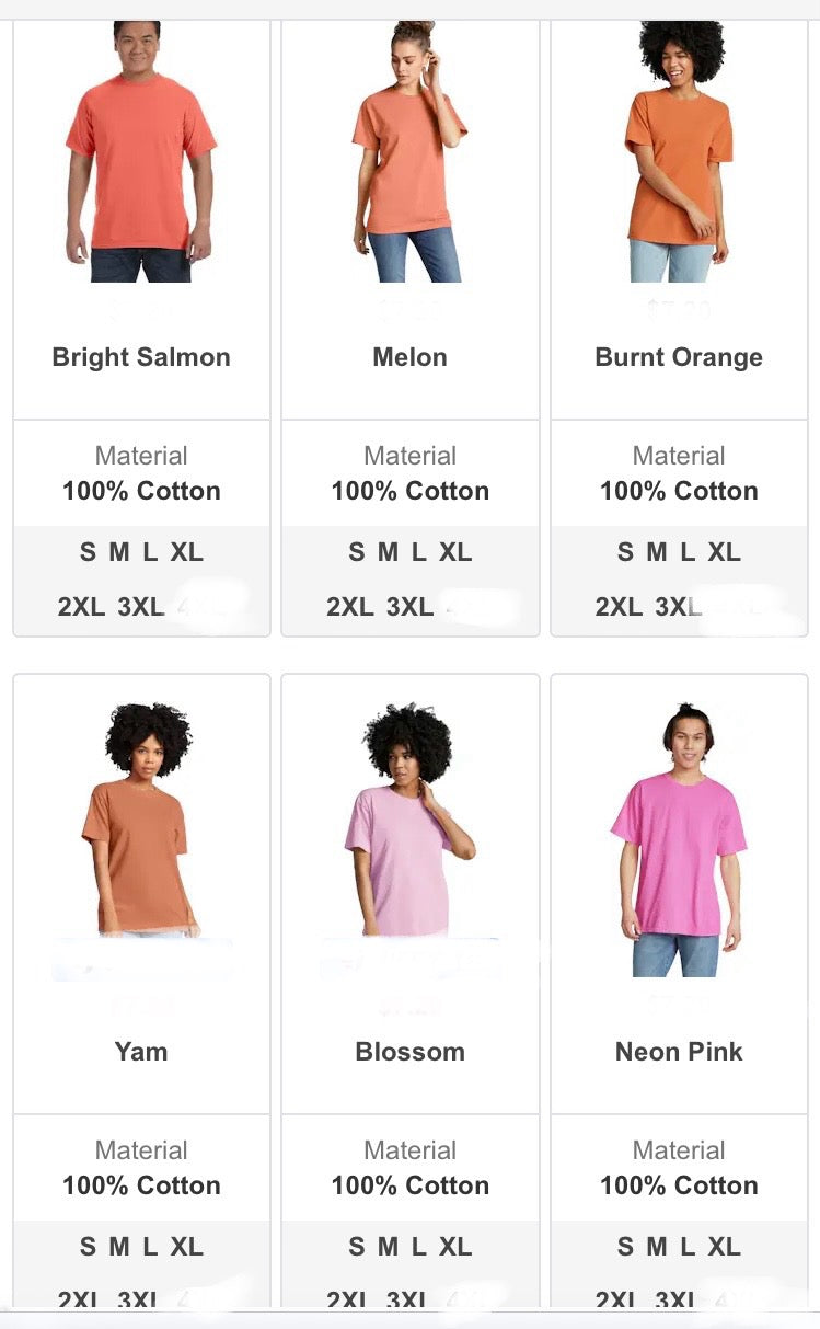 Comfort color short sleeve