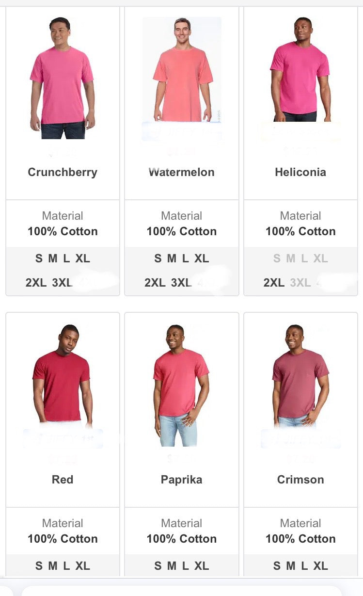 Comfort color short sleeve