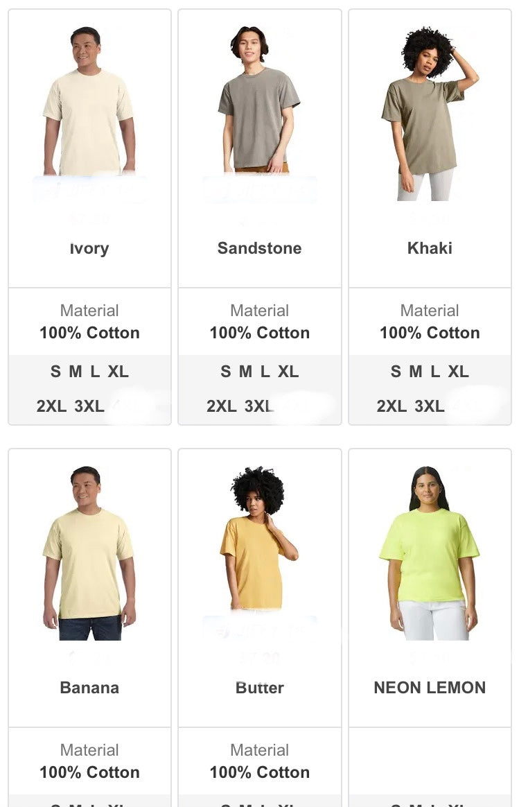 Comfort color short sleeve