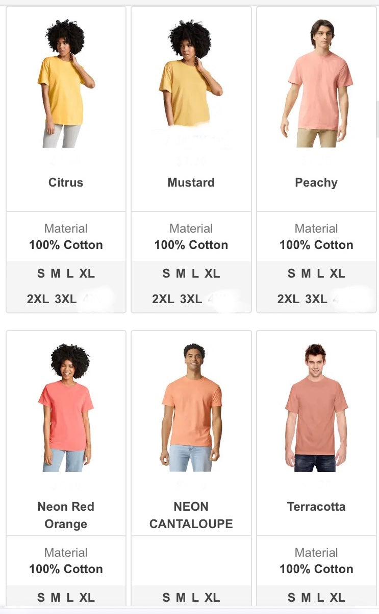 Comfort color short sleeve