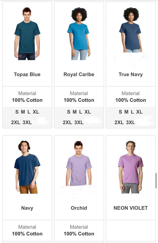 Comfort color short sleeve