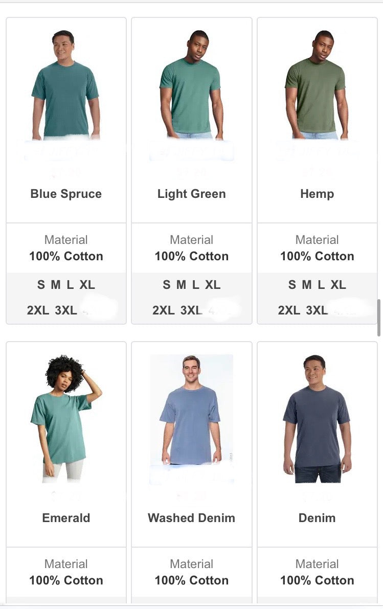 Comfort color short sleeve