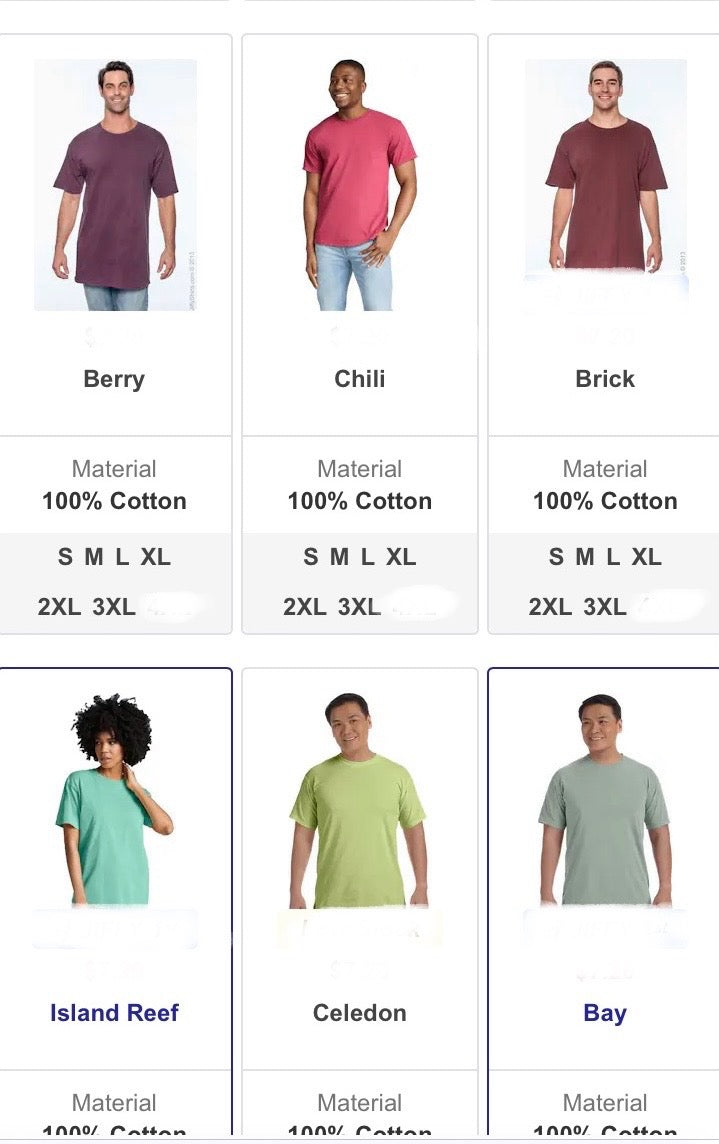 Comfort color short sleeve