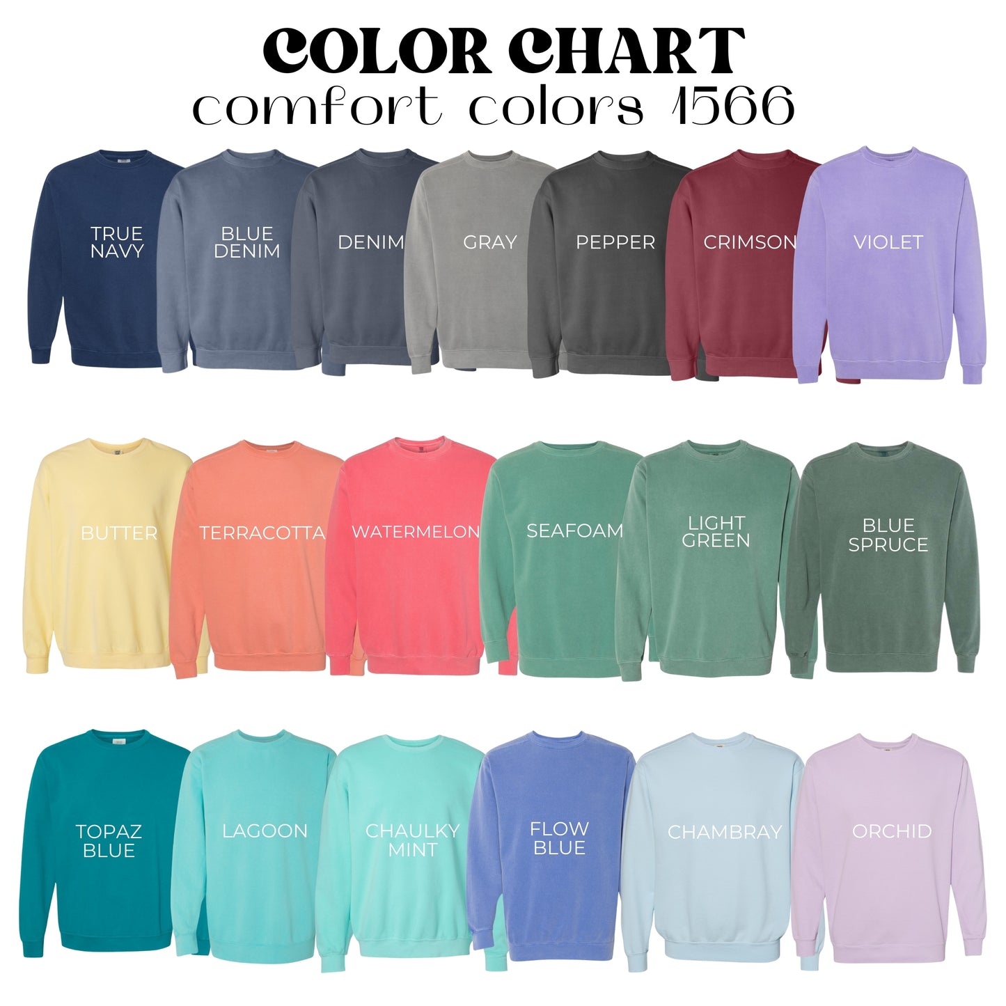 Comfort color sweatshirts