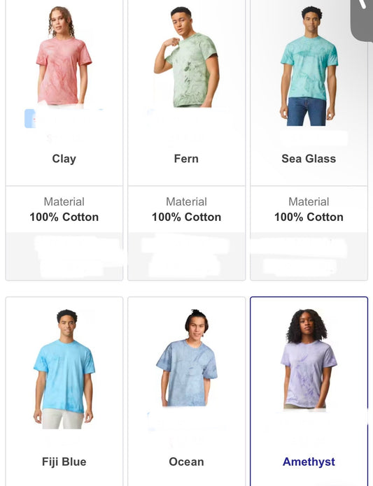 Comfort colors color blast short sleeve