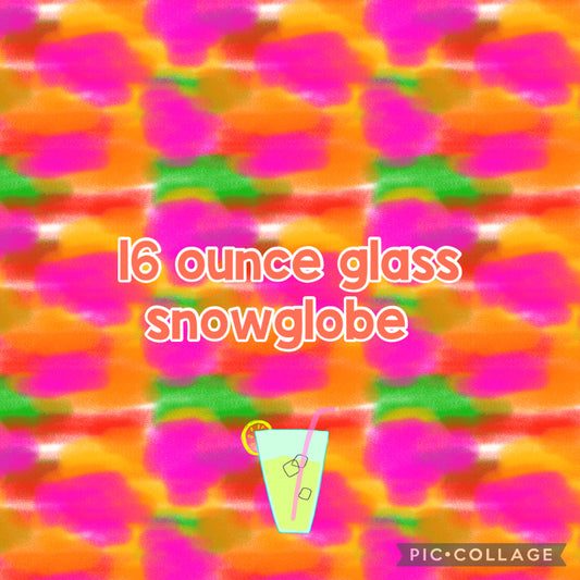 Glass 16 ounce snowglobe