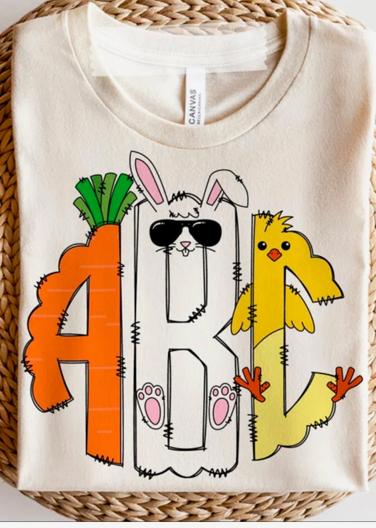 Rabbit with glasses monogram