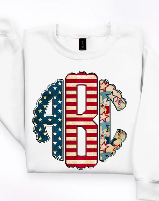 Stars and Stripes monogram