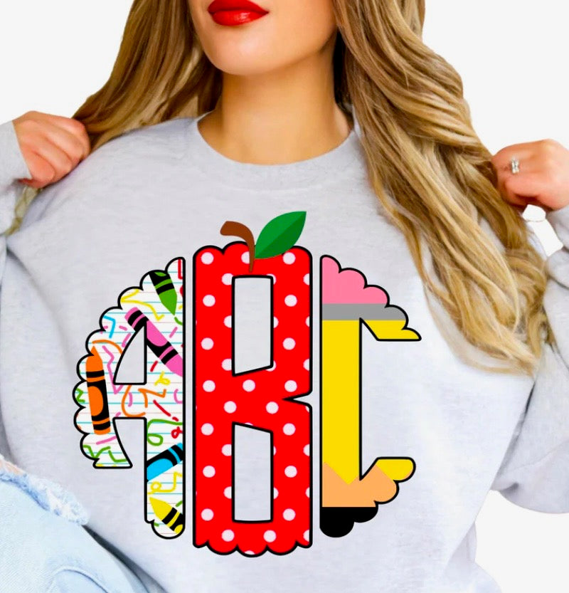 Crayon Apple Pencil monogram