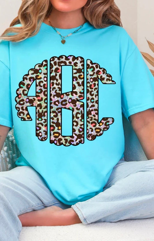 Easter cheetah monogram