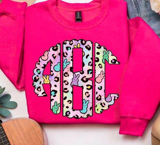 Peeps cheetah monogram