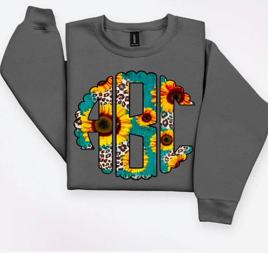 Sunflower monogram
